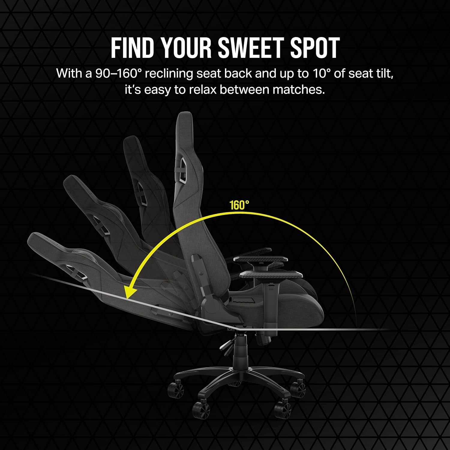 Ergonomic Gaming Chair Fabric Racing Style w/ Lumbar & Neck Support
