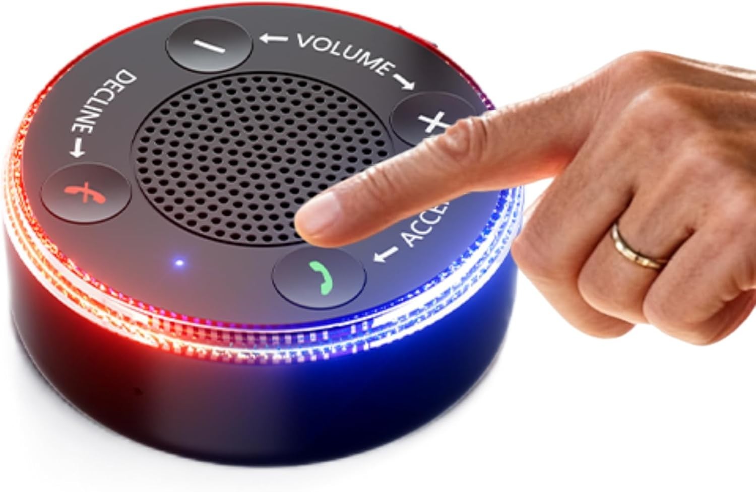 Phone Ringer Amplifier Loud 116dB LED Flash Bluetooth Speaker for Cell Calls
