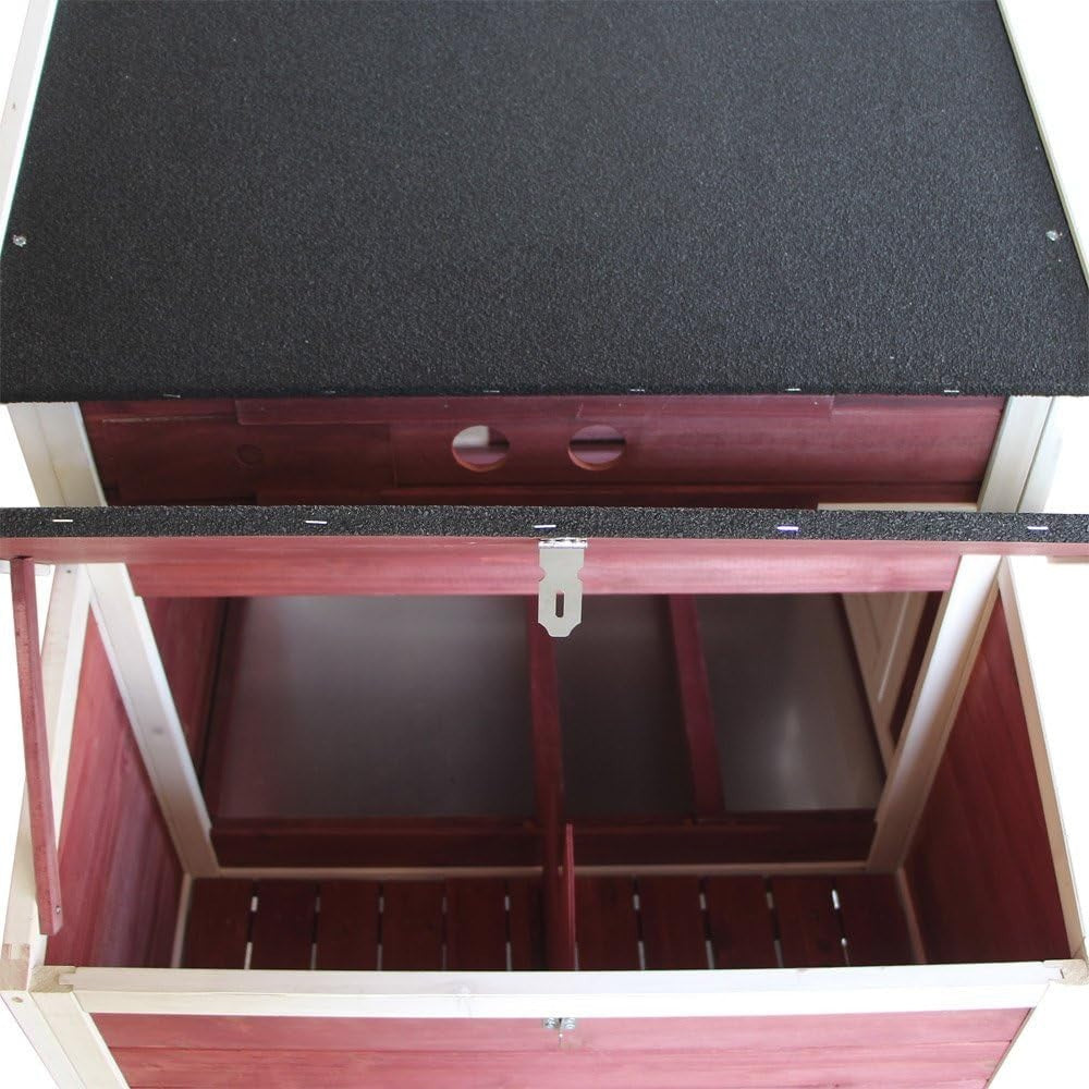 XXL Chicken Coop with Run Raised Spruce Wood 201x81x116cm