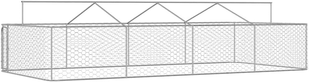 XXL 600x300cm Outdoor Dog Kennel – Lockable Steel Frame + UV Canopy Roof