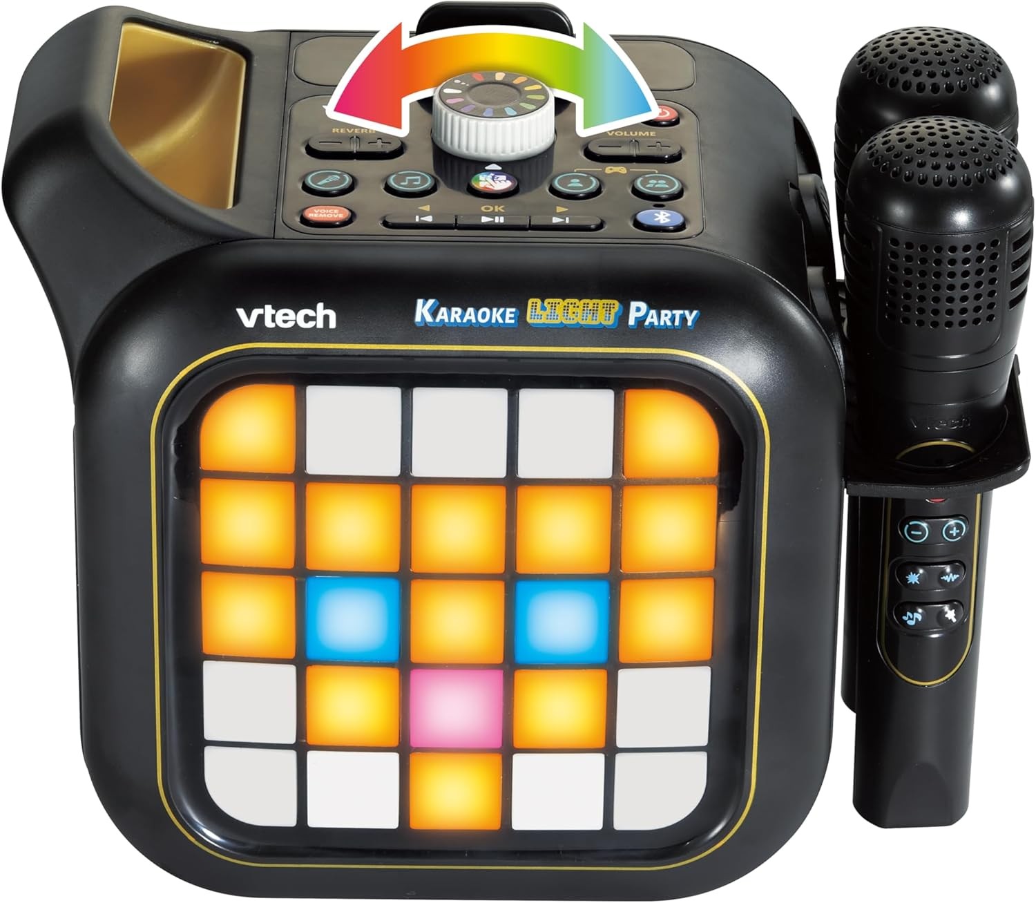 VTech Karaoke Machine Black 2 Wireless Mics Bluetooth Lights
