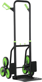 Stair Climbing Hand Truck 120kg Foldable Heavy Duty Steel Trolley Green
