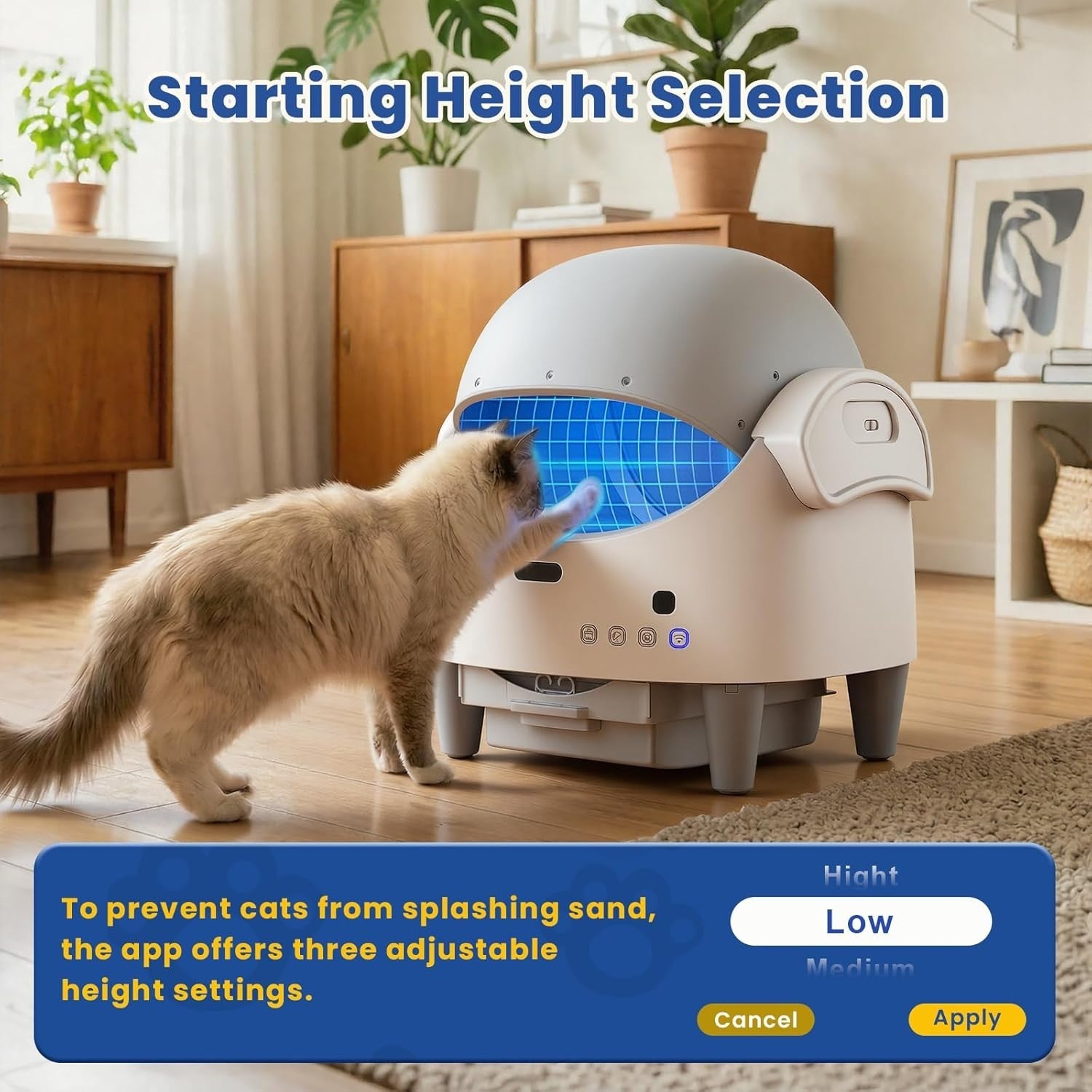 Smart Automatic Cat Toilet XXL App Controlled Odour Free Cleaner