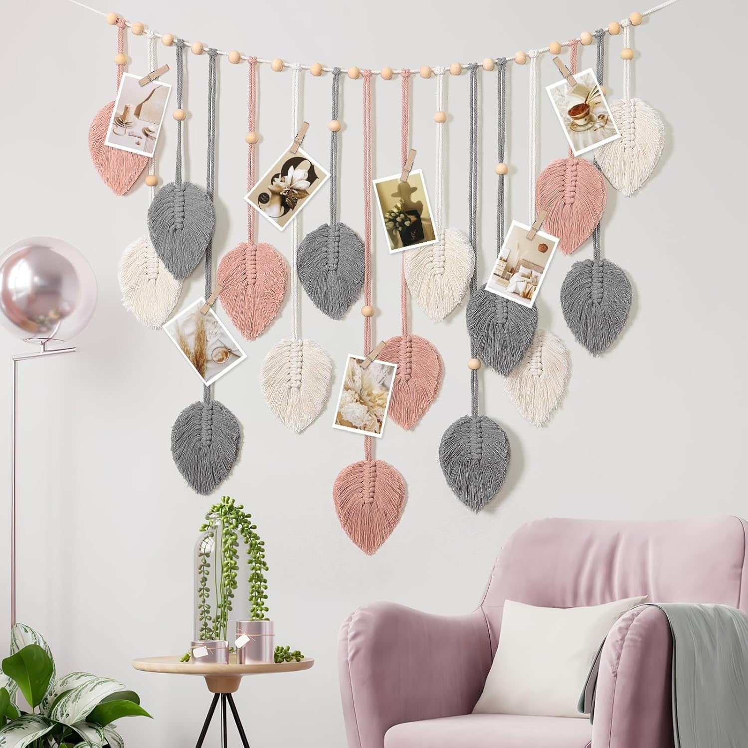 Large Boho Macrame Wall Hanging Leaf Tapestry Home Decor 73x130cm