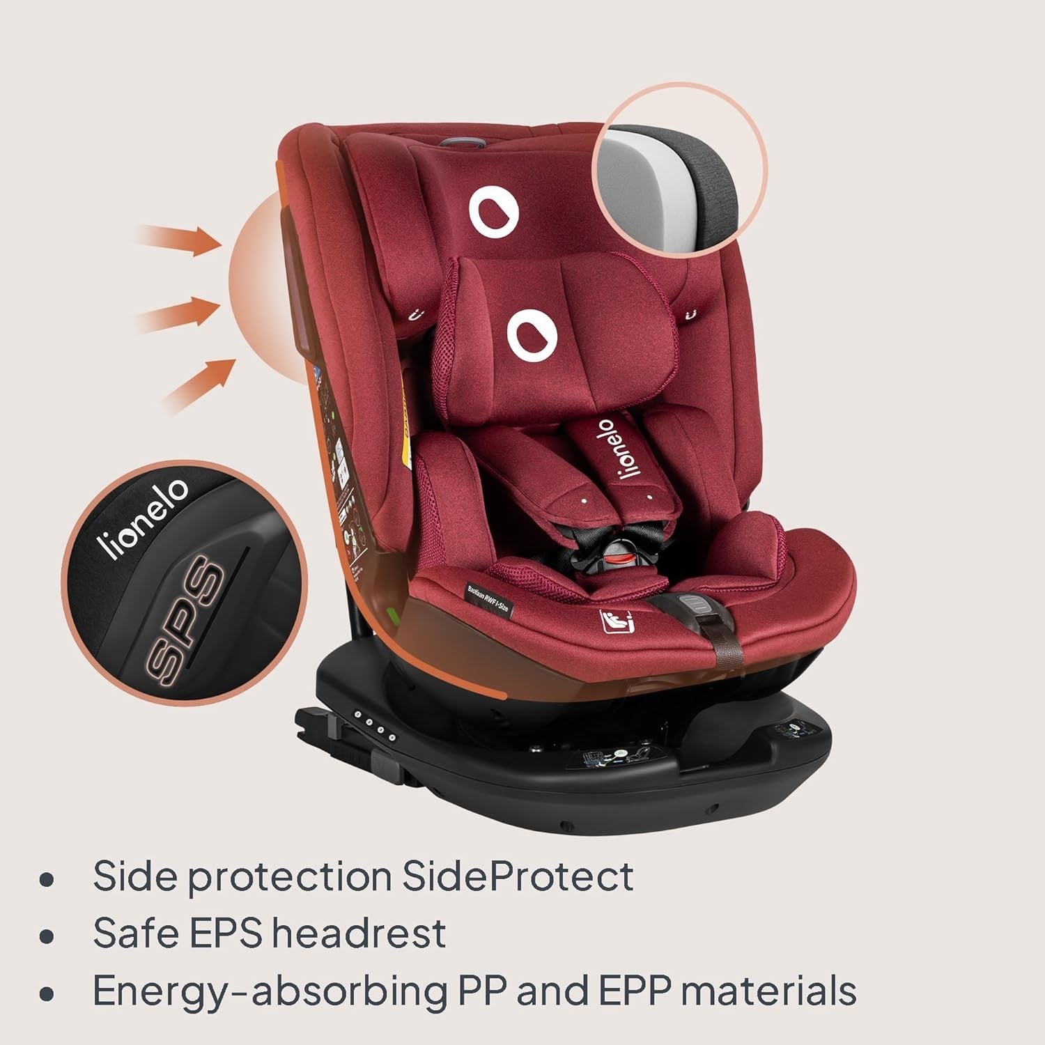 i-Size Rotating Car Seat 0–12 Years ISOFIX 360° Rear & Forward Facing