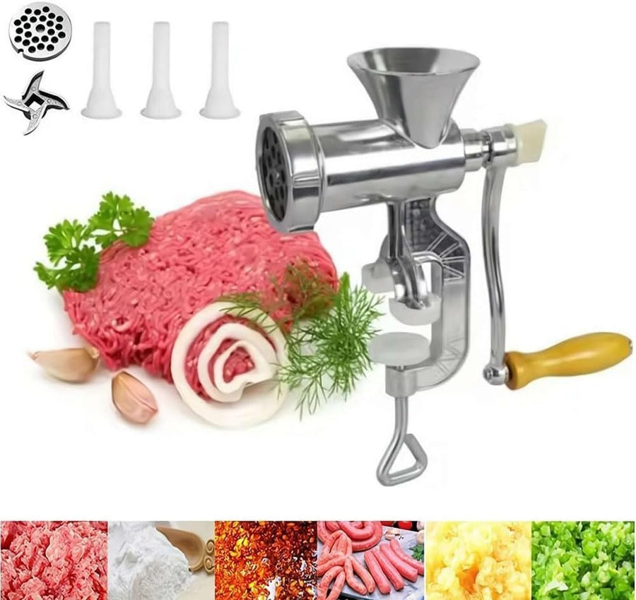 Manual Meat Grinder Sausage Maker Aluminium Mincer Dual Fix Clamp