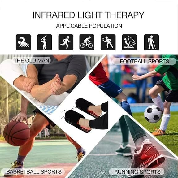 Red Light Therapy Foot Slippers LED Infrared Pain Relief Circulation Support