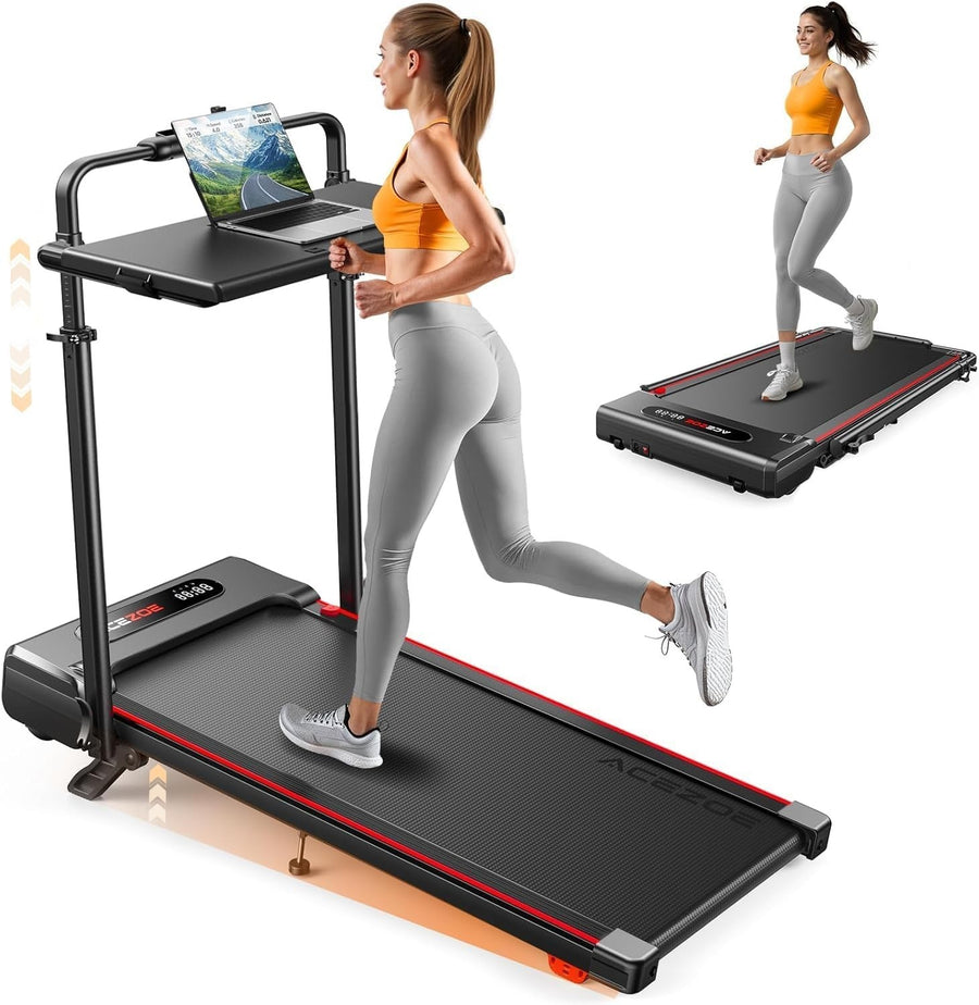 Foldable Treadmill with Handles & Incline | 12KM/H Home Walking Pad