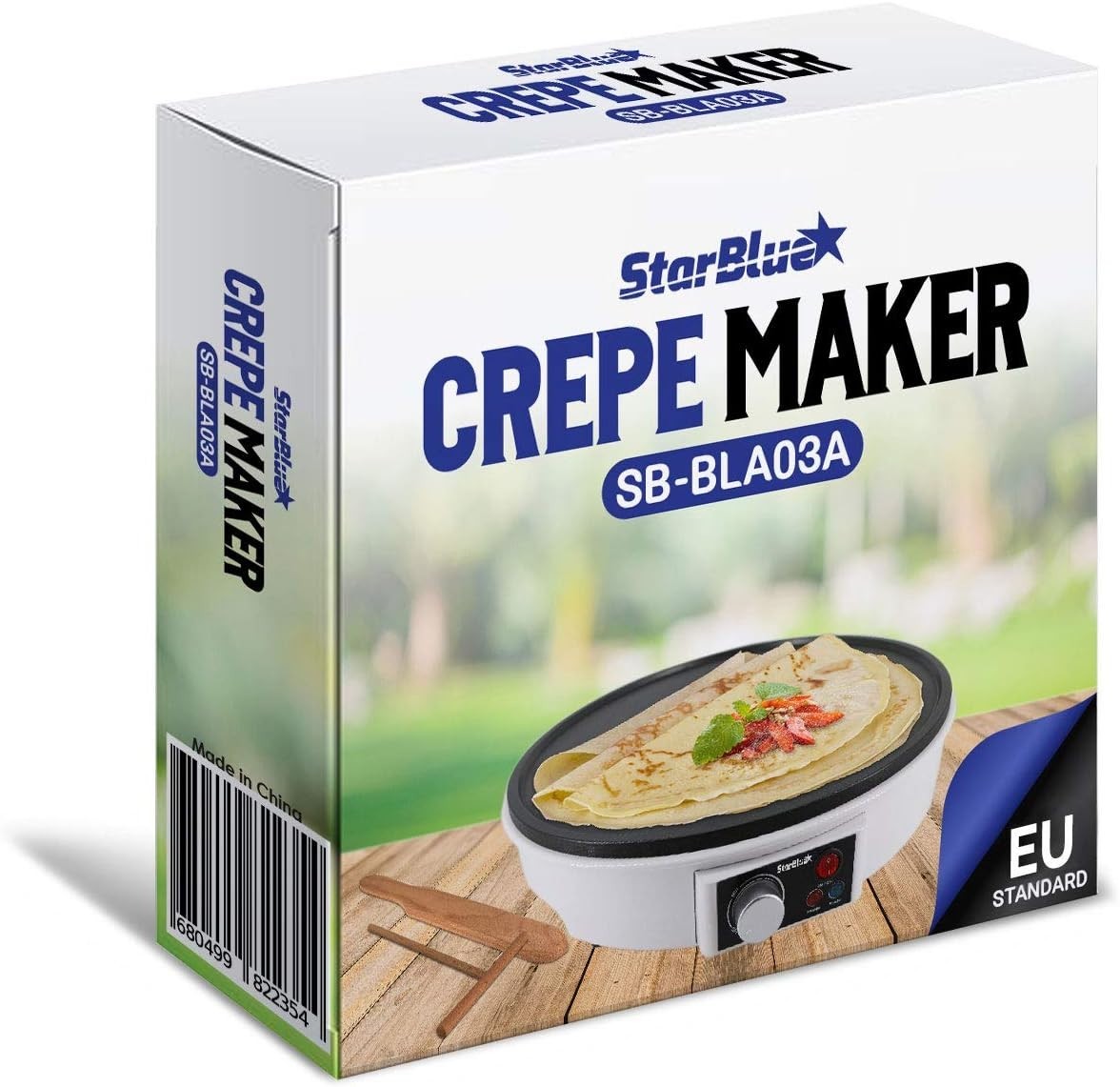 30.5cm Electric Crepe & Pancake Maker 1000W Non-Stick + Spatula