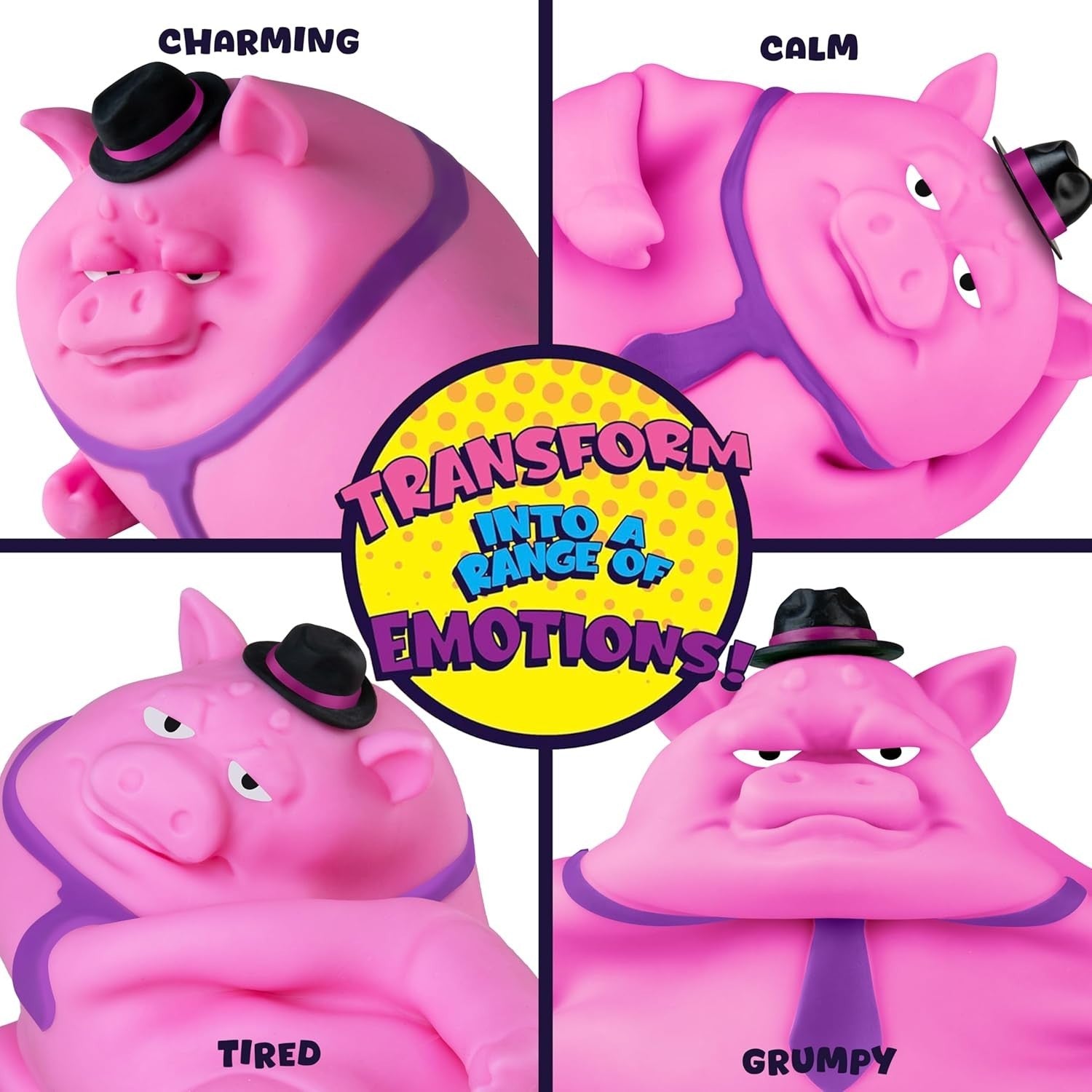 Jumbo Stretchy Pig Squishy Stress Relief Sensory Fidget Toy Pink
