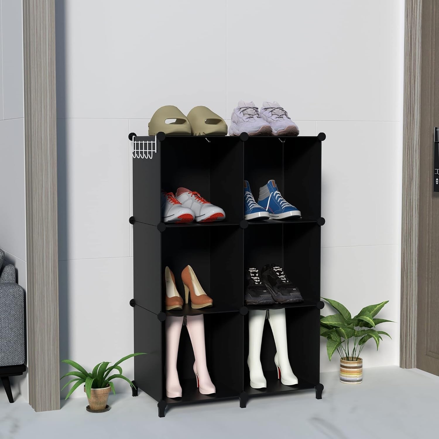 6-Cube Storage Bookshelf Unit – Modular Shelves for Toys, Clothes, Books