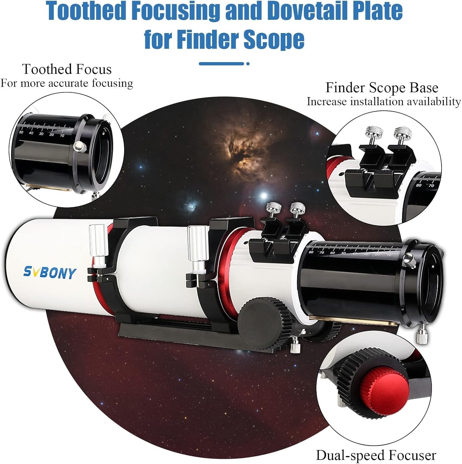 122mm APO Telescope with OAG Prism & DC Hub for Deep Sky Astrophotography