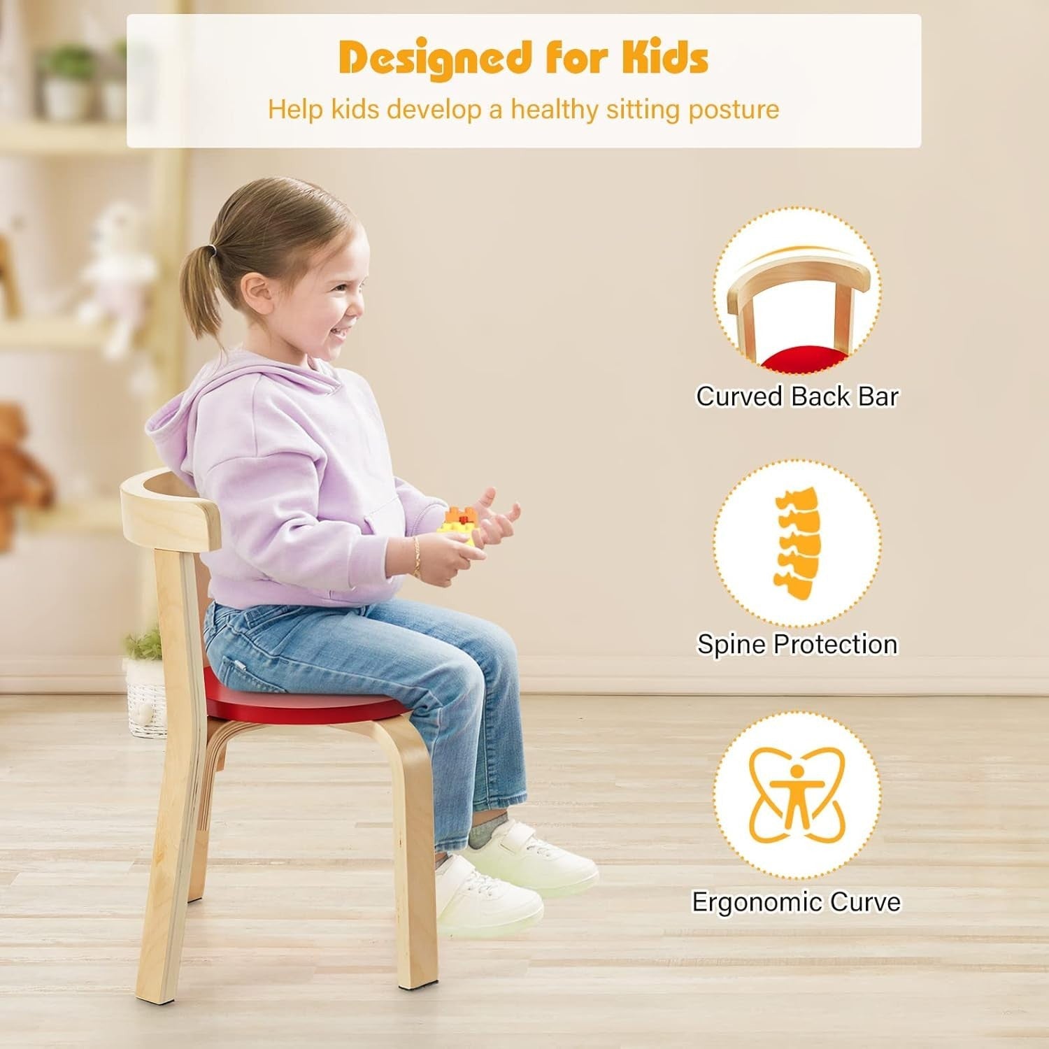 Kids 5-Piece Wooden Activity Table & Chairs Set – Safe, Durable, Space-Saving