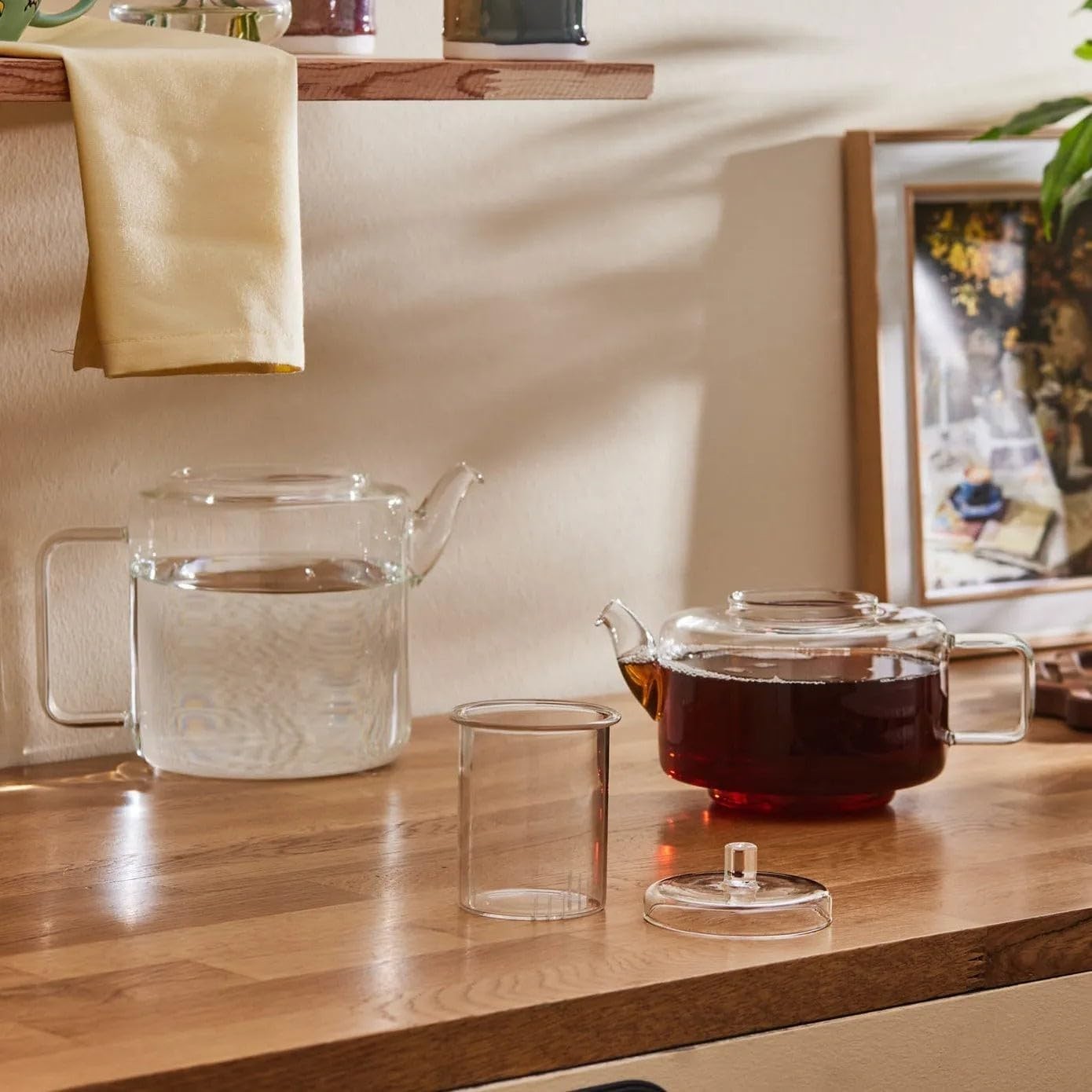 Glass Turkish Tea Maker 2.9L Borosilicate Teapot Set Dishwasher Safe