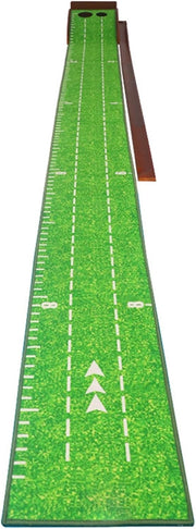 Indoor Putting Green Mat Anti-Slip Golf Practice Double Holes Distance Guide
