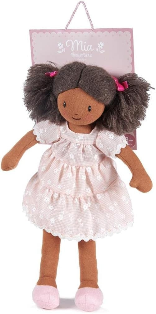 Soft Rag Doll Pink Dress Cuddly Heirloom Plush Toy Gift