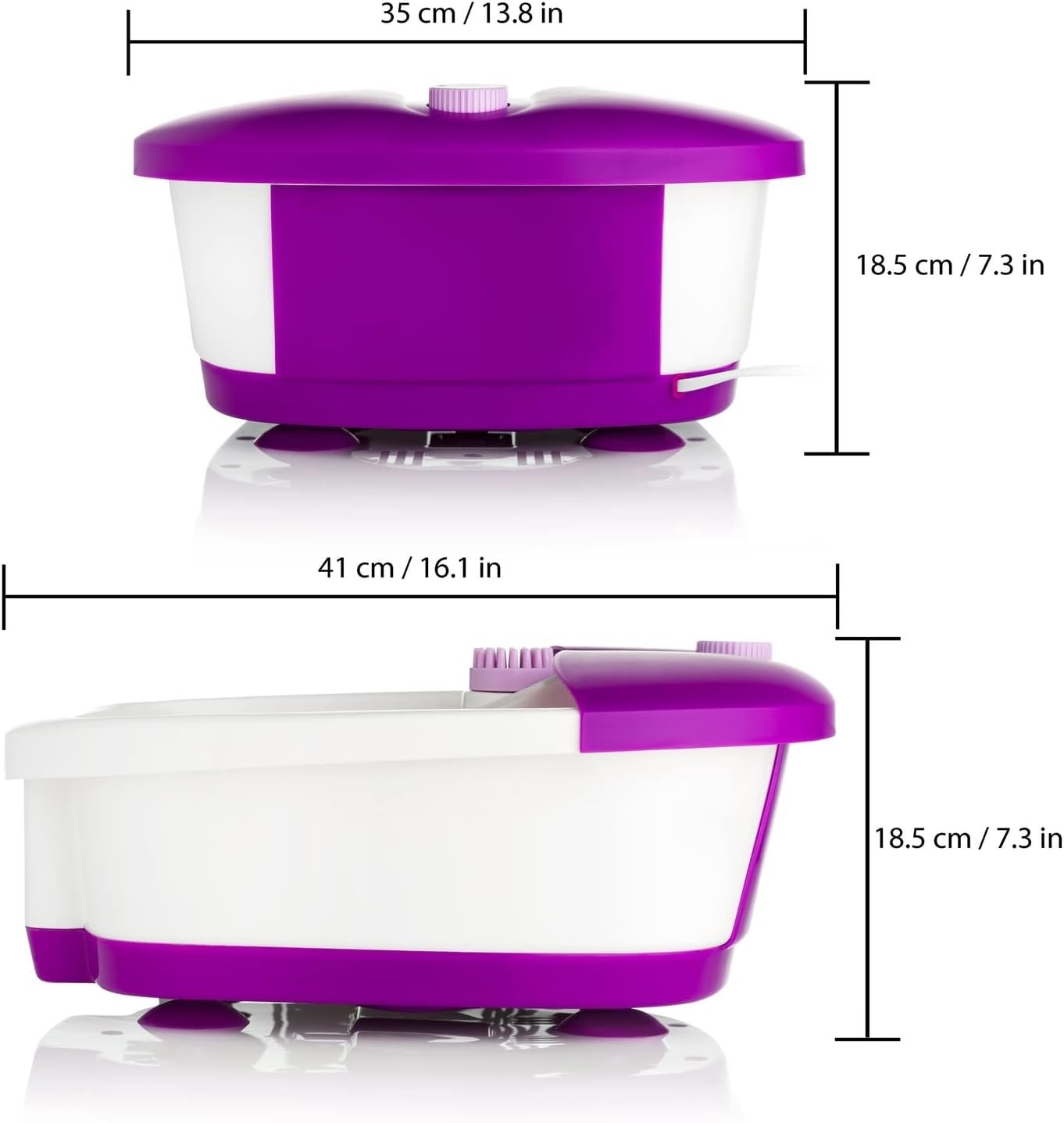 Luxury Foot Spa Massager | Heat, Bubbles & Pedicure Kit for Tired Feet