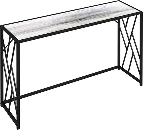 Industrial Console Table with Metal Frame, Engineered Wood Top, 120cm