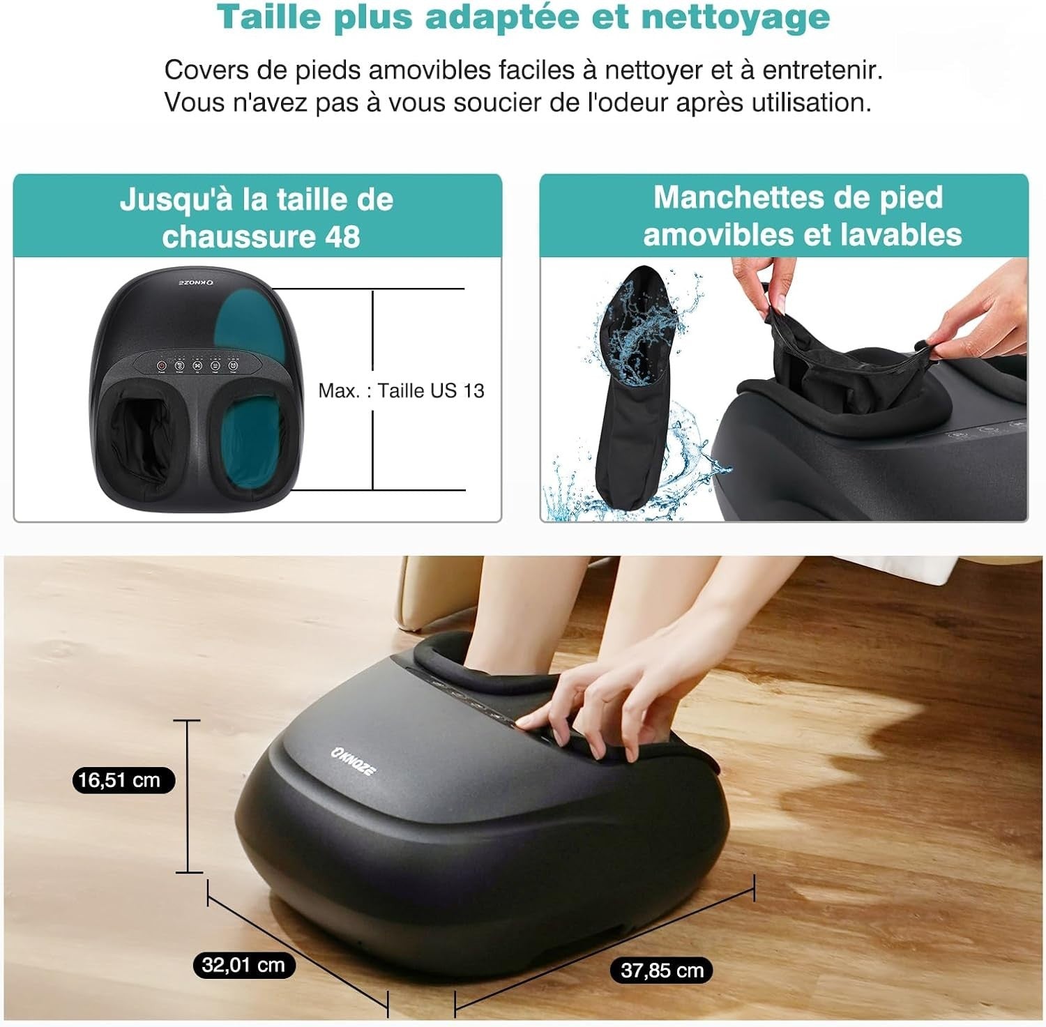 Electric Shiatsu Foot Massager w/ Heat, Kneading & Air Compression