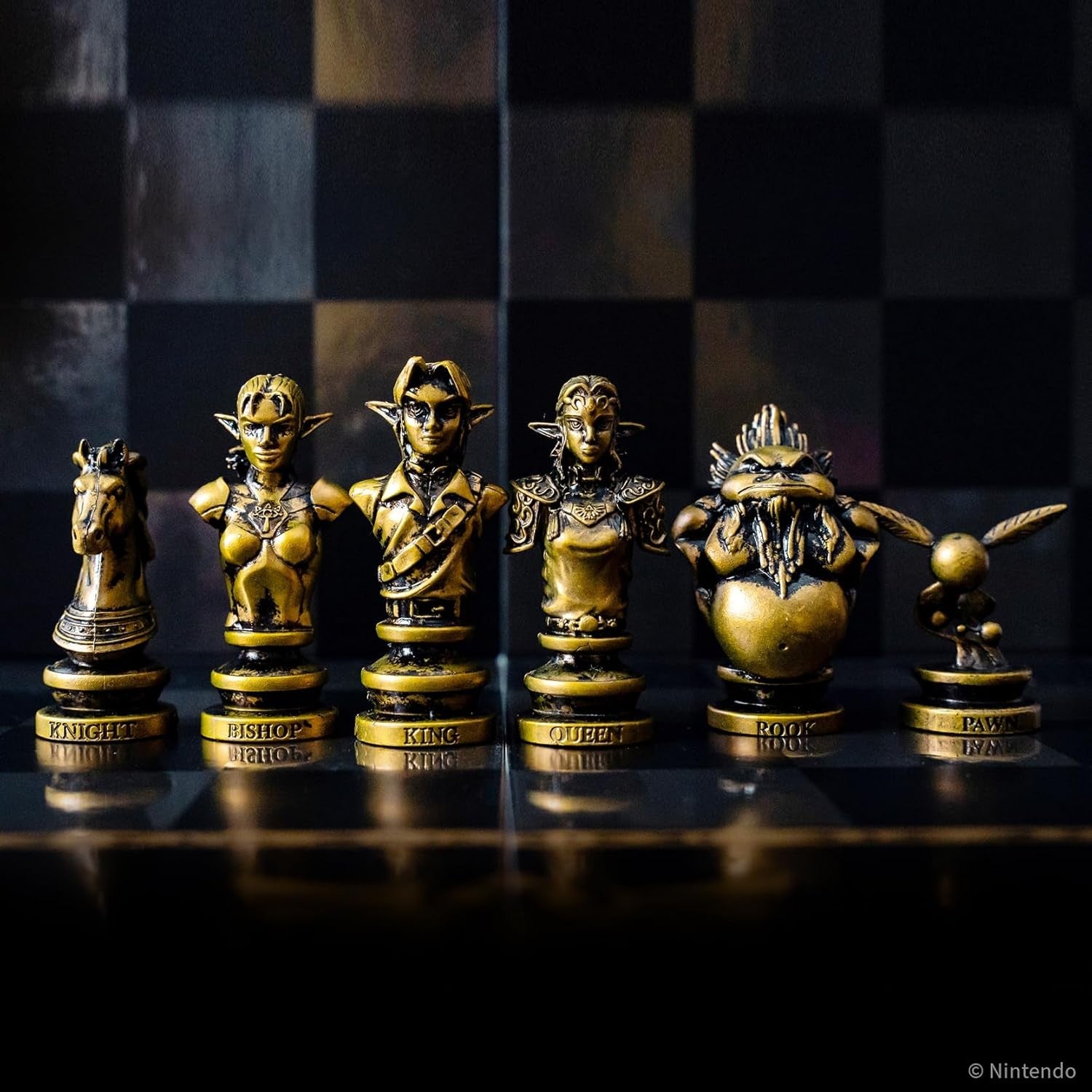 Luxury Zelda Style Fantasy Chess Set | Hero vs Villain Pieces | Collector Board