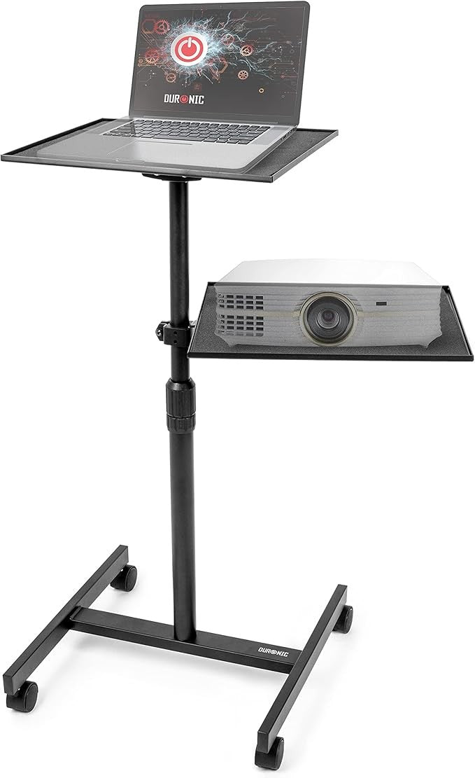 Adjustable Projector Stand on Wheels Laptop Trolley Height Adjustable Table