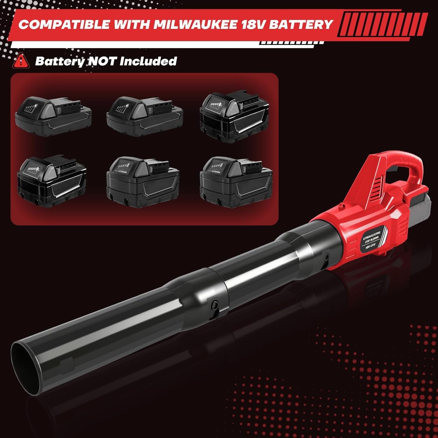 18V Cordless Leaf Blower Turbo Boost 33m/s Variable Speed Garden Tool