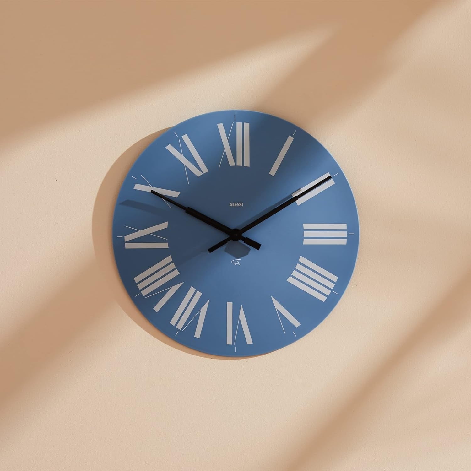 Silent Quartz Wall Clock 12" Modern White Black Roman Numerals Home