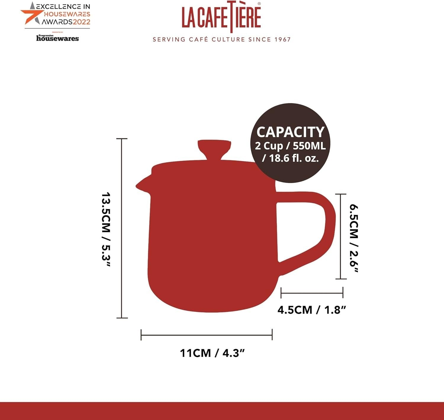 Glass Teapot with Infuser 550ml Loose Leaf Tea Maker Stainless Filter
