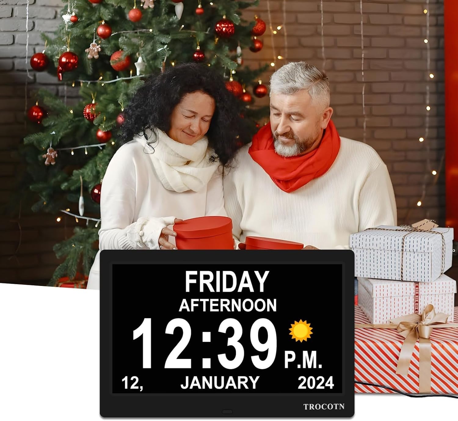 Large Digital Calendar Clock Day Date Time Display Remote Easy Read
