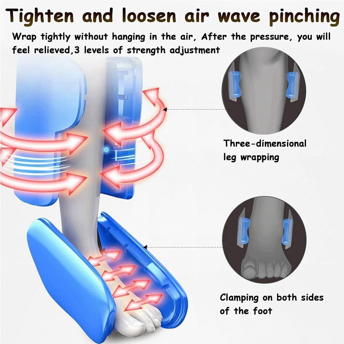 2-in-1 Foot & Calf Massager with Heat, Shiatsu Kneading, Vibration & Compression