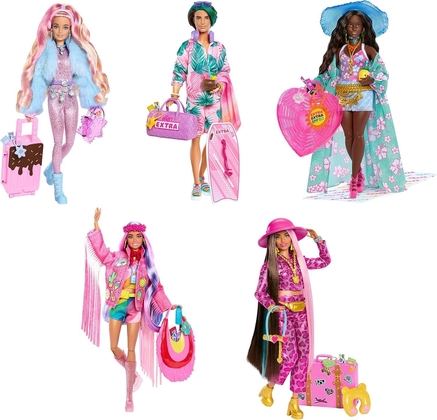 Beach Vacation Fashion Doll Tropical Outfit Boogie Board Accessories