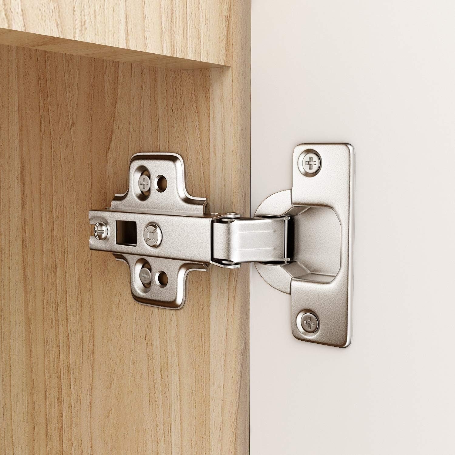 Cream Oak 2 Door Wardrobe Soft Close Hinge High Gloss Storage 178cm