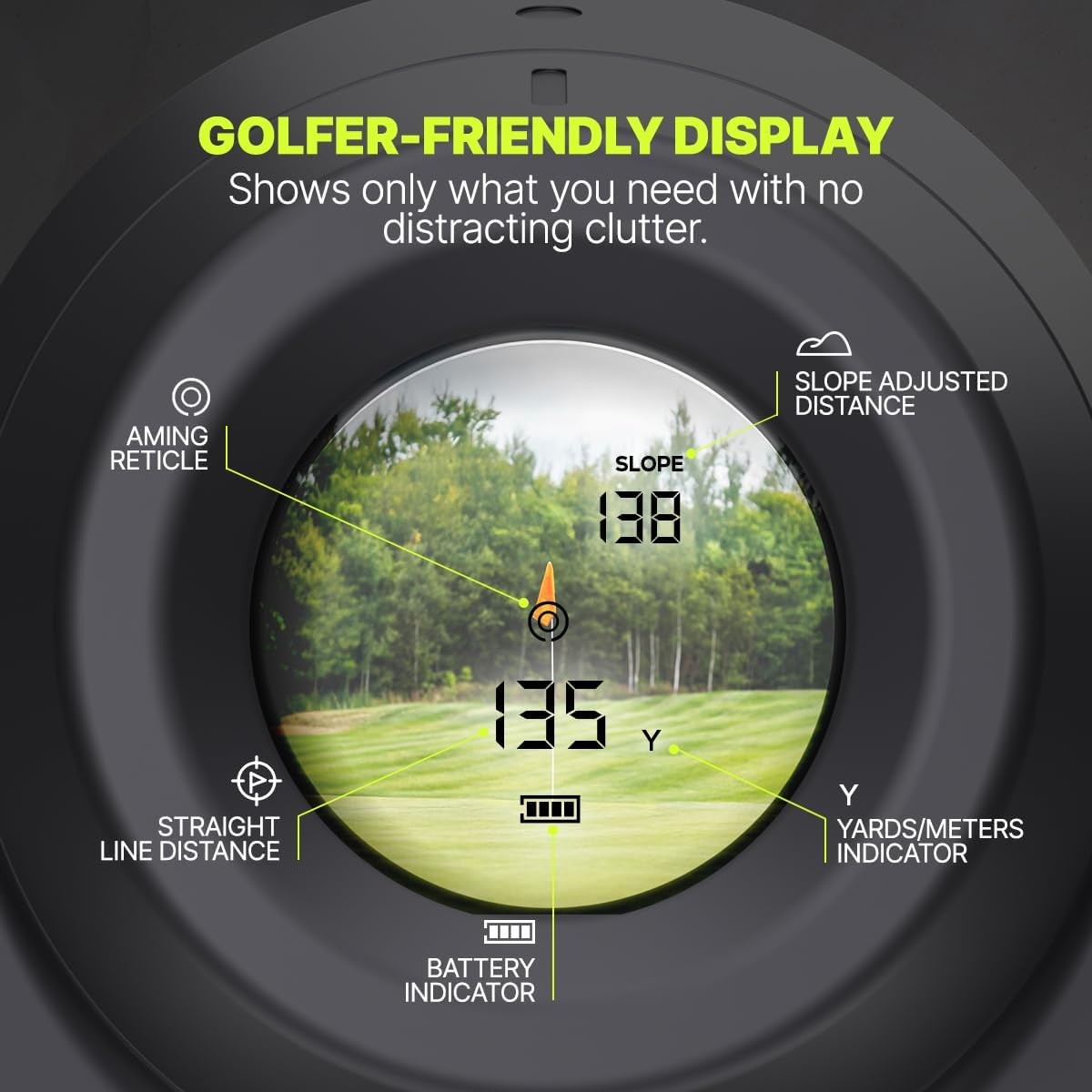 Golf Laser Rangefinder with GPS 999 Yards Slope Switch Magnetic Grip