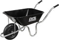 100L Black Wheelbarrow – Galvanised Steel Tray Pneumatic Tyre Heavy Duty 150kg