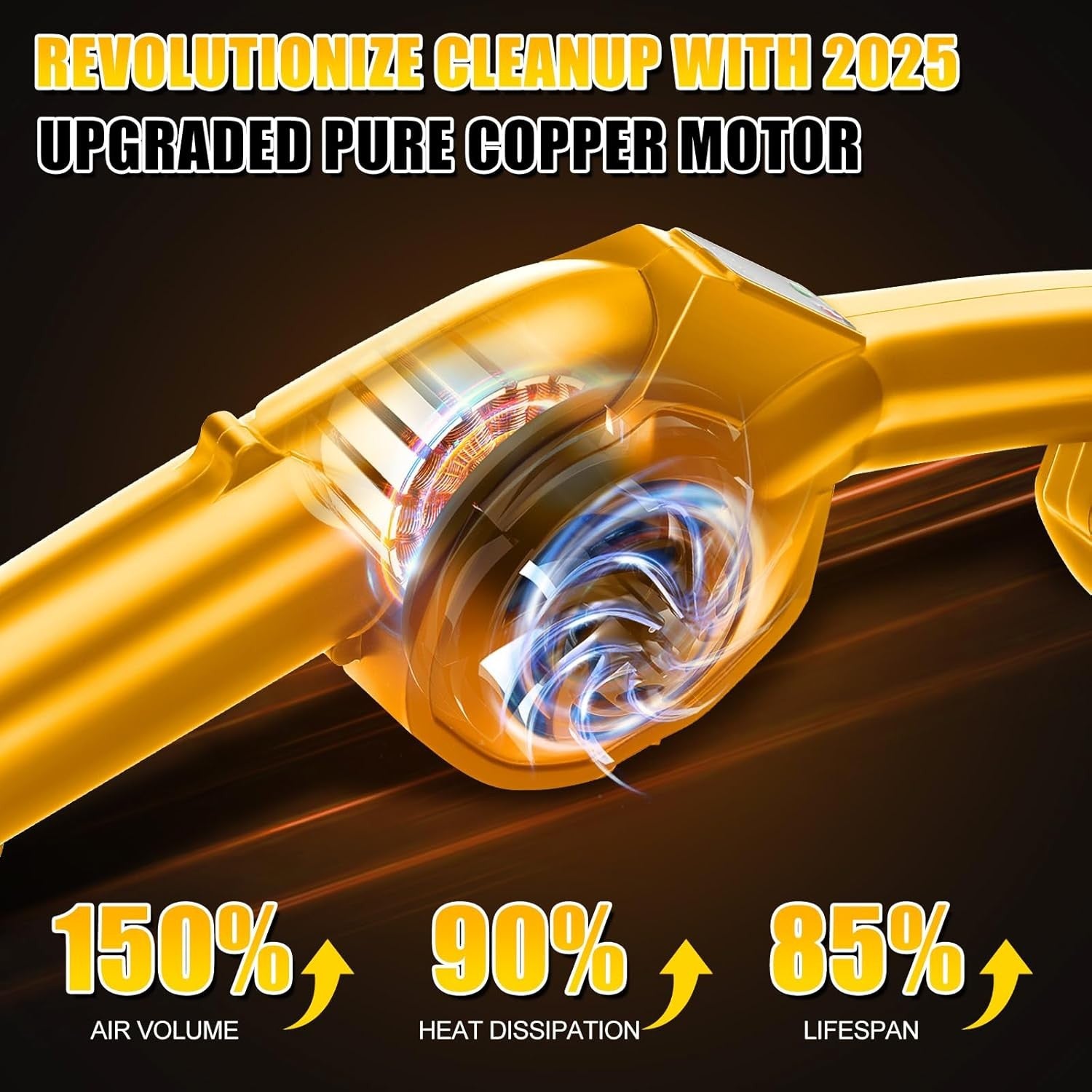 Cordless Leaf Blower 18V 3-in-1 Brushless Handheld Garden Cleaner Tool Only