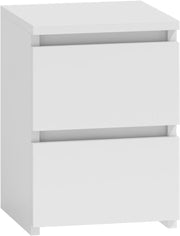 White 2 Drawer Bedside Table Cabinet Small Chest Modern Storage Unit