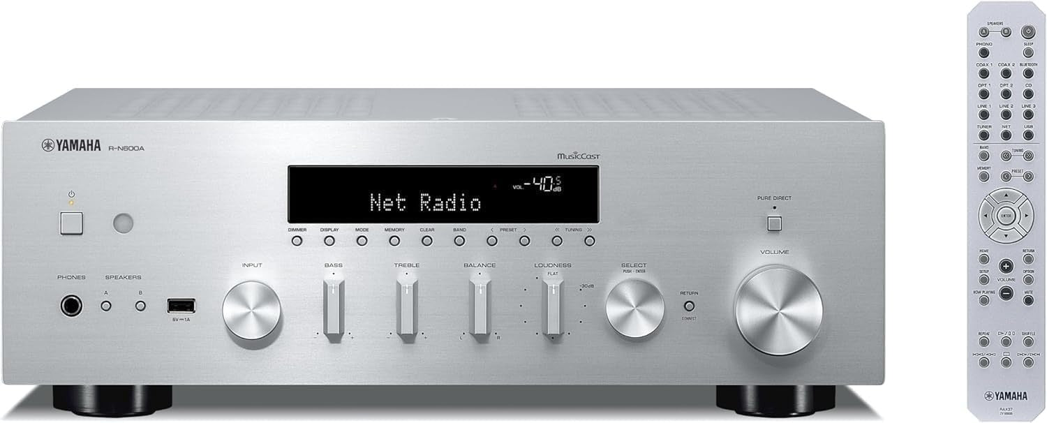 Yamaha RN600A Network Stereo Receiver MusicCast Wi-Fi Hi-Res Streaming Amplifier