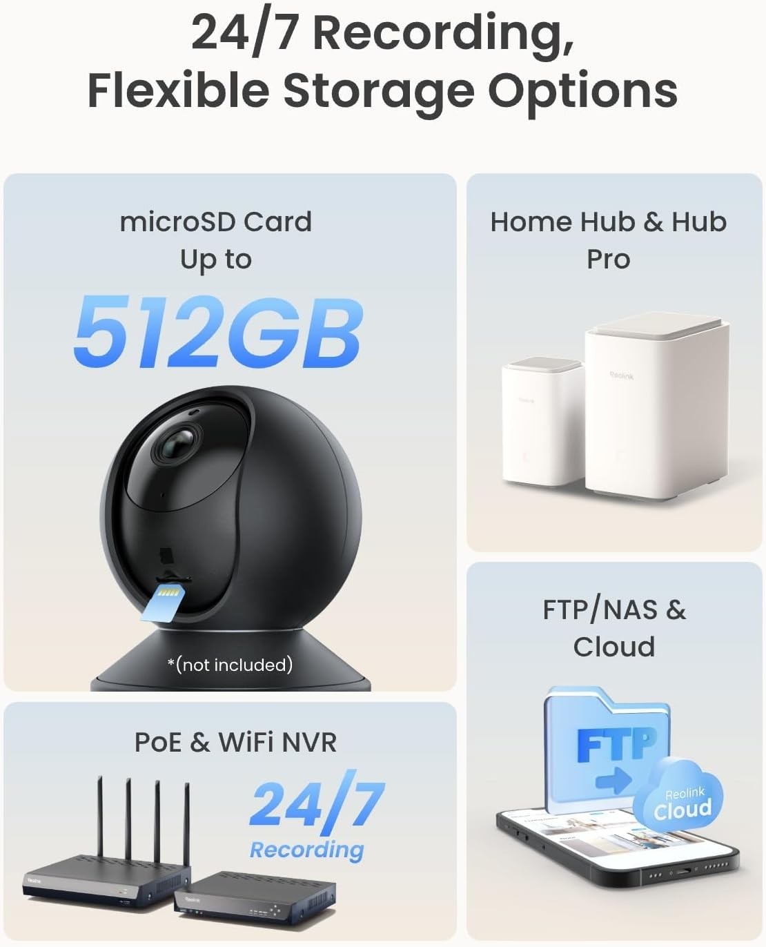 3K Indoor Security Camera 360° Auto Tracking Pet Baby Monitor WiFi
