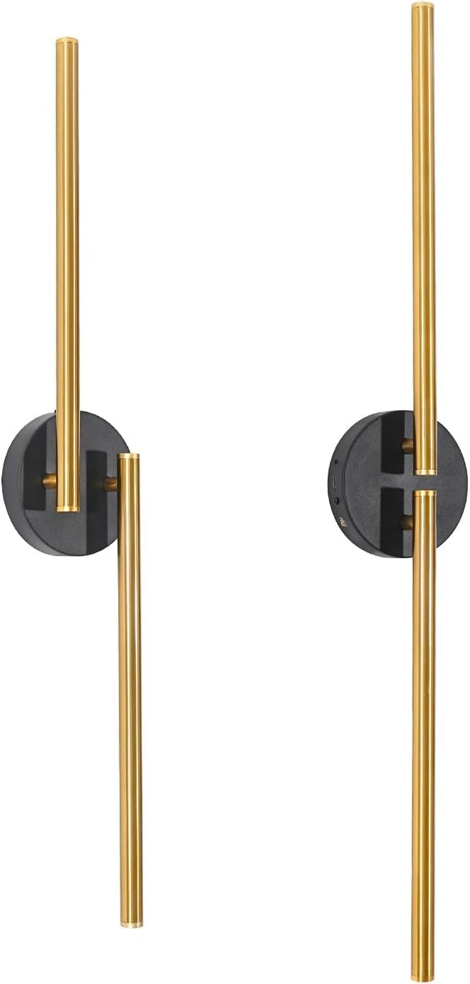 Rechargeable Wireless Wall Sconces 77CM Dimmable LED 3 Color Temps