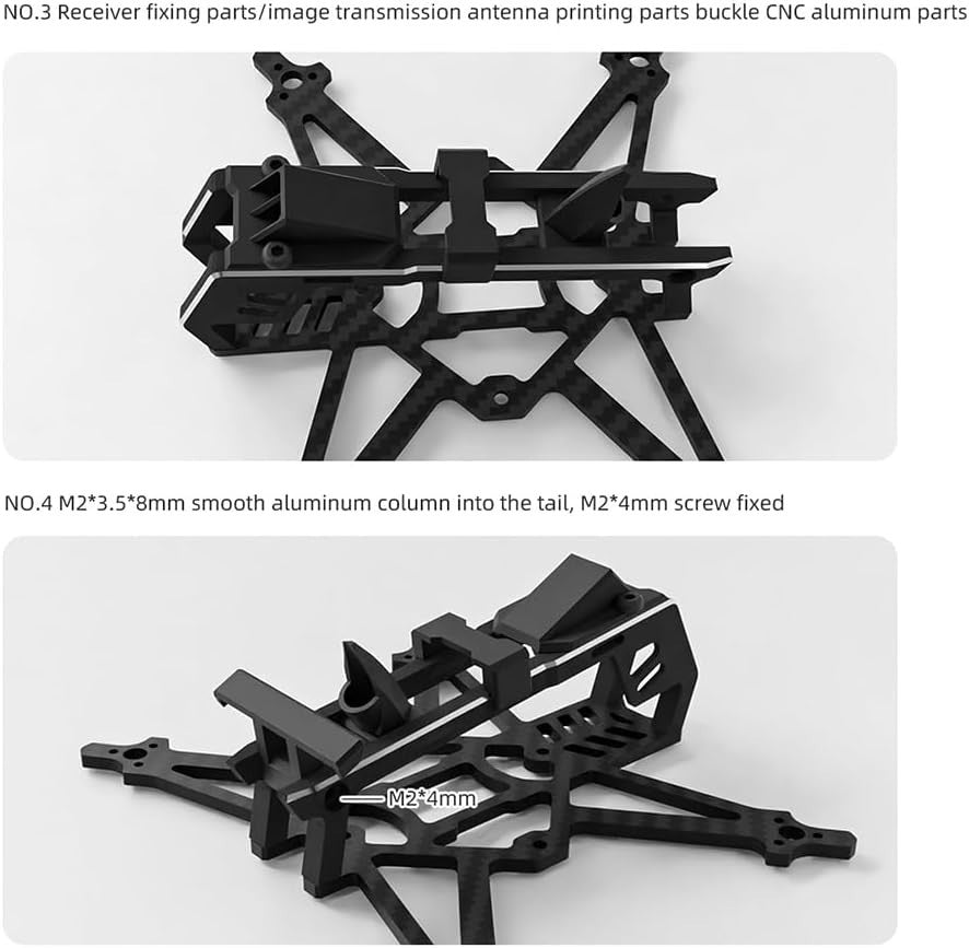 HGLRC Draknight 2 Inch Carbon Fiber Frame Kit for FPV Racing Drone Build
