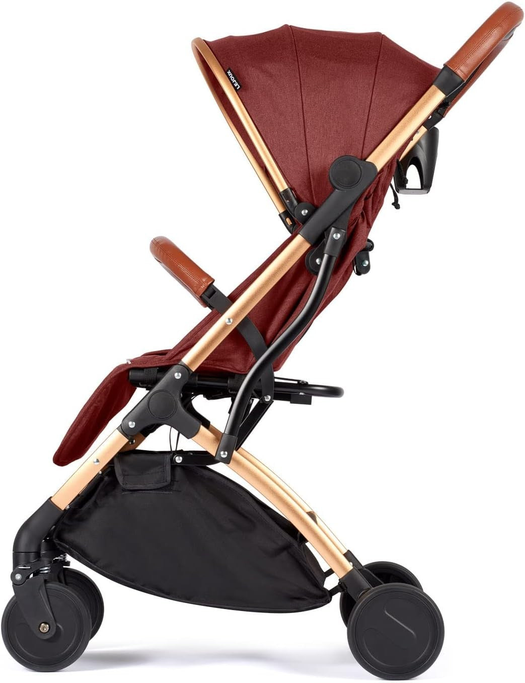 Lightweight Baby Pushchair One-Hand Fold Travel Buggy Reclining Seat Red