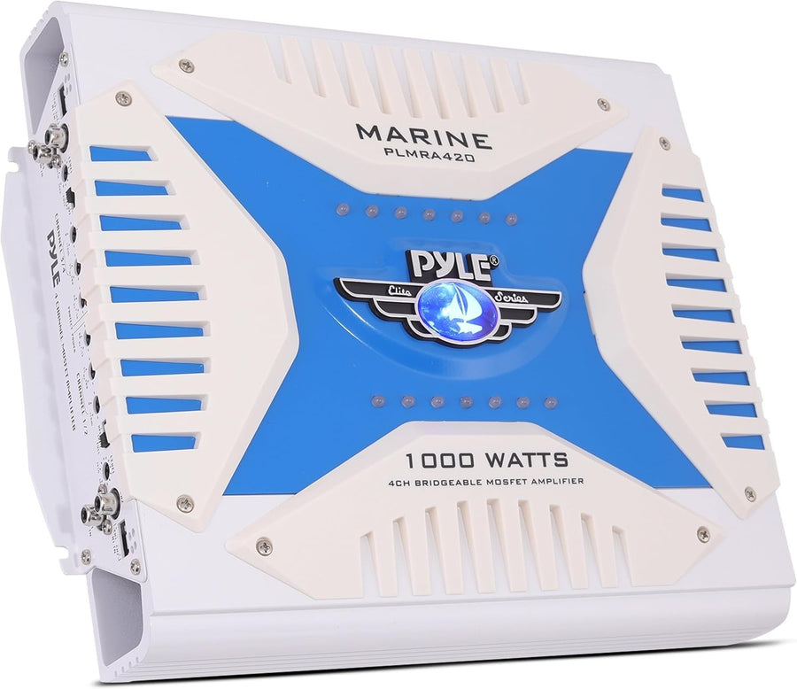 1000W 4-Channel Marine MOSFET Amp PLMRA420 Waterproof Bridgeable
