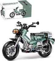 Realistic 1:8 Scale Off-Road Dirt Bike Model Kit with Display Stand, 506 PCS