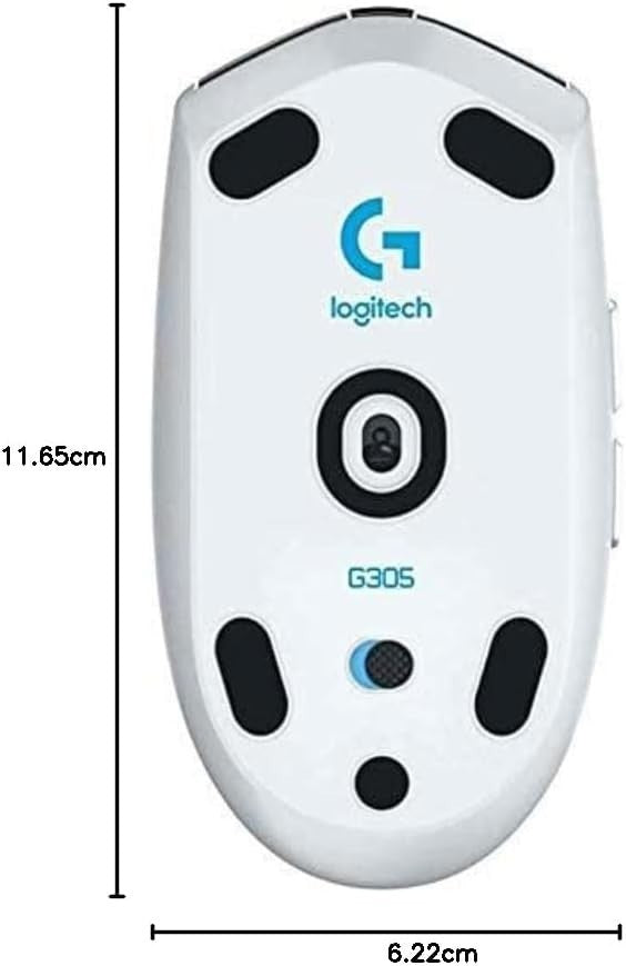 White Wireless Gaming Mouse 12000DPI Lightweight 6 Button 250Hr Battery PC