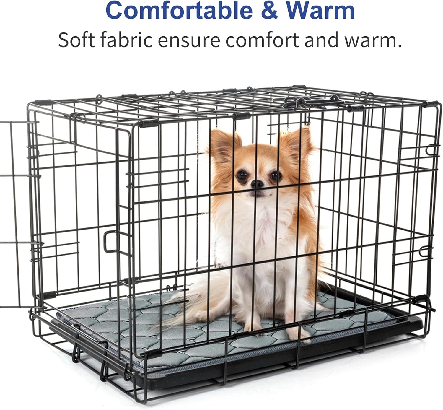 XL Dog Crate Mattress 48" Washable Memory Foam Pad Grey