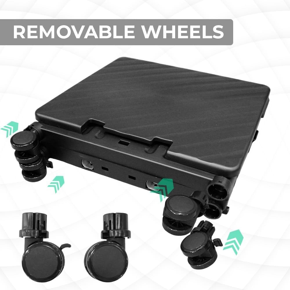 Berry 50L Foldable Shopping Trolley Cart 40kg Detachable Wheels Portable