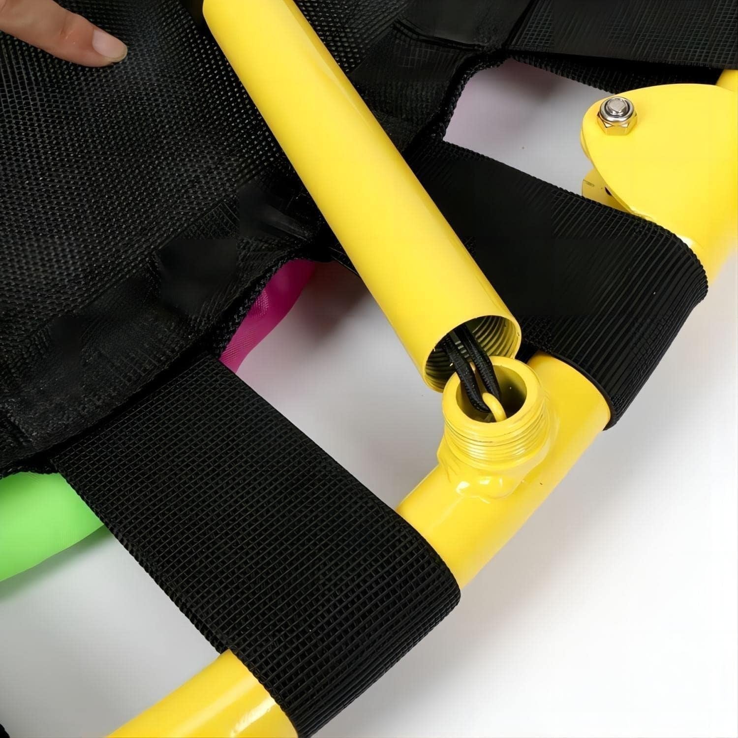 37 Inch Foldable Kids Trampoline Indoor Outdoor Toddler Bounce Handle