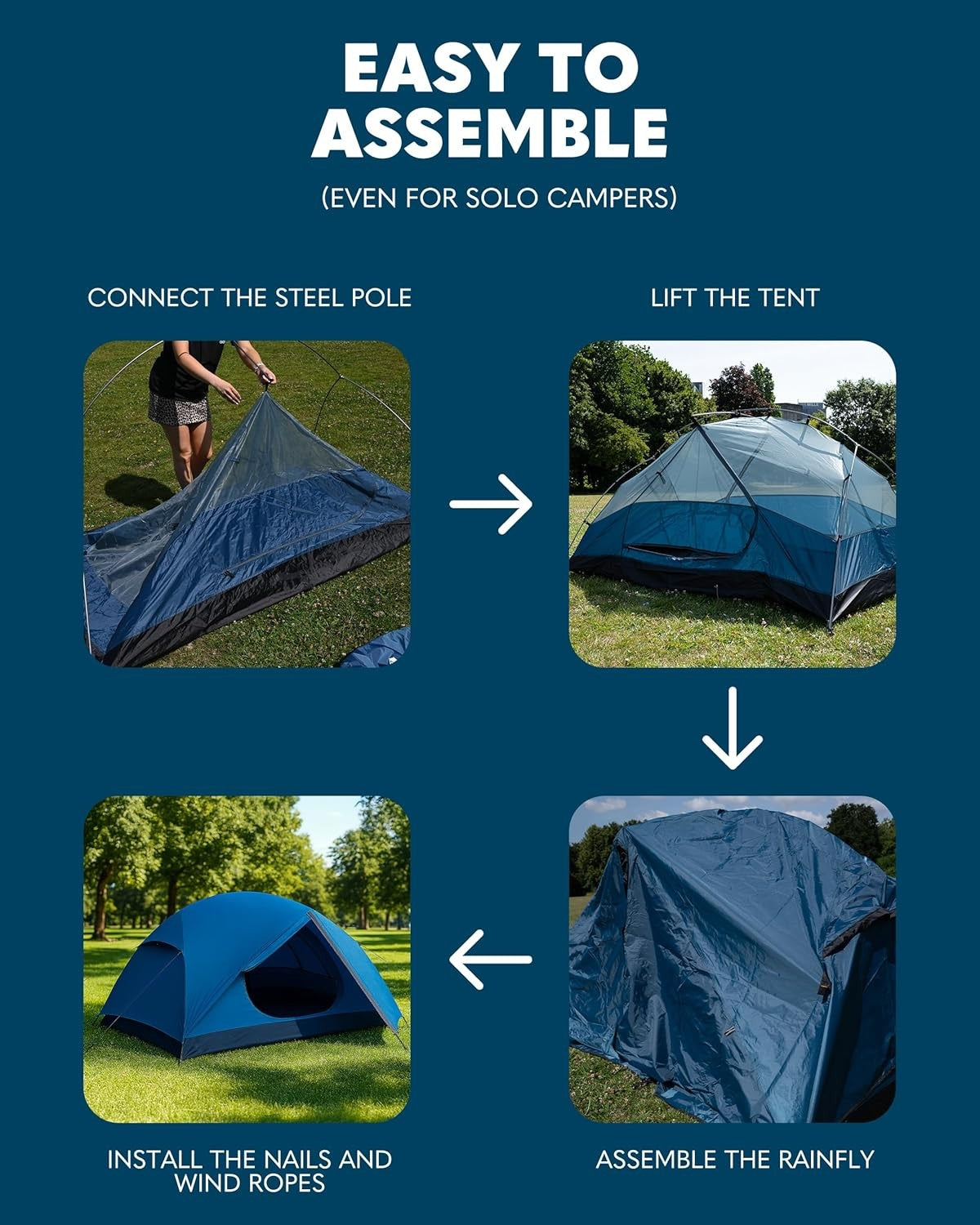 2 Man Dome Camping Waterproof Lightweight Hiking
