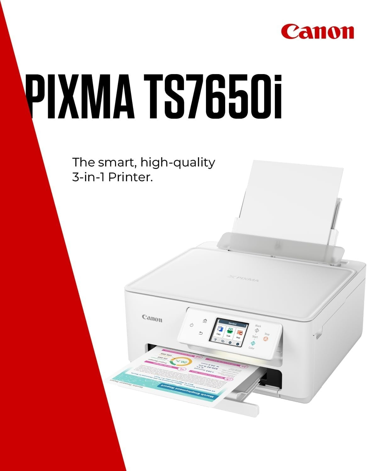 A4 Colour All-in-One Printer Wireless Copier Scanner TS7650i
