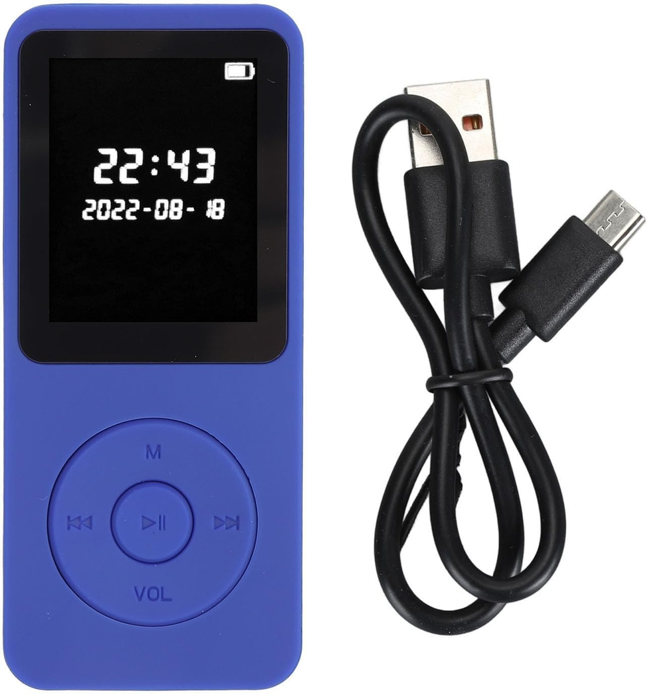 Kids MP3 Player Bluetooth 5.0 1.77" LCD Speaker 16GB Blue